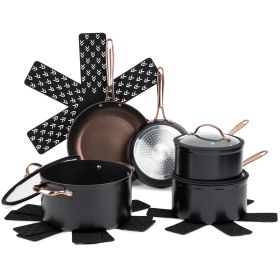 12-piece set non-stick pan; cookware set; three styles are optional - Rose Gold - Stainless Steel