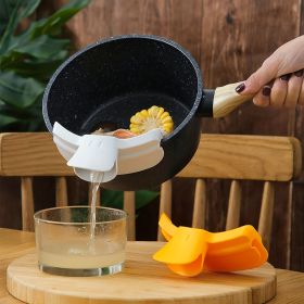 1pc; Anti-Spill Silicone Slip On Pour Soup Spout Funnel; Kitchen Dedicated Anti-Spill Pots Round Edge Deflector Pour Soup Funnel Duckbill Diversion Mo