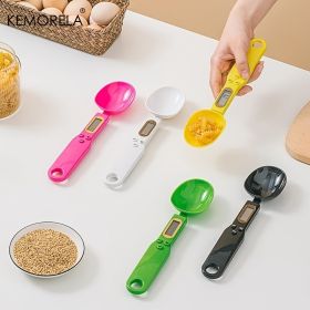500g; LCD Electronic Digital Spoon Scale; Digital Measuring Spoon; Kitchen Scale Weighted Gram Spoon (Batteries Are Not Included) - Yellow