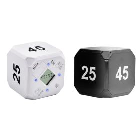 Cube-Timer Kitchen Timer Gravity Sensor Flip Meditation Timer For Time Management And Countdown 5-15-25-45 Min - Light Grey