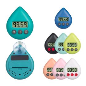 LED Counter Display Alarm Clock Manual Electronic Countdown Sports Sucker Digital Timer Kitchen Cooking Shower Study Stopwatch - H