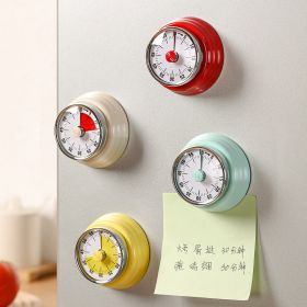 Kitchen Timer Stainless Steel Mechanical Reminder Countdown with Magnet Cooking Teaching Multifunctional Baking Reminder - Beige