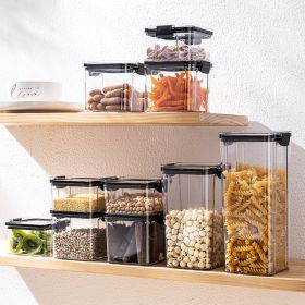 1pc 15.5oz/23.6oz/32.1oz/43.9oz/60.8oz Food Storage Container With Lid; Clear Plastic Kitchen And Pantry Organization Canisters - 950ml