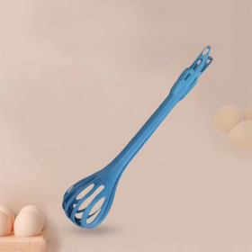 1pc; Multifunctional 3-in-1 Egg Whisk Food Holder Noodle Holder Baking Tool Egg Stirrer Manual Whisk 1 Pack 11.02''âˆšÃ³2.76'' - Blue