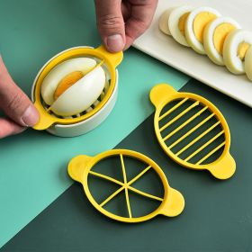1pc 3 In 1 Egg Slicer; Multi-functional Egg Cutter; Kitchen Creative Tools - Yellow