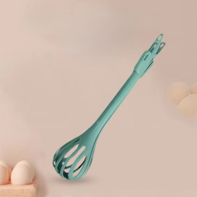 1pc; Multifunctional 3-in-1 Egg Whisk Food Holder Noodle Holder Baking Tool Egg Stirrer Manual Whisk 1 Pack 11.02''âˆšÃ³2.76'' - Green