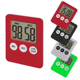 Cooking Timer LCD Digital Screen Clock Kitchen Countdown Timer Mechanical Digital Kitchen Timer Magnetic - Grey