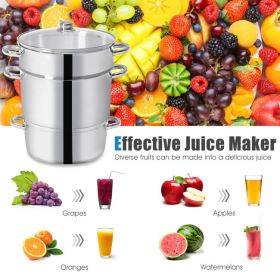 11-Quart Stainless Steel Fruit Juicer Steamer - as show
