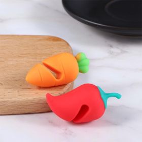 1pc Splash-Proof Pot Lid Holder Silicone Heat-Resistant Overflow-Proof Plug Pot Lid Lifter Creative And Durable Special Kitchen Tool - B