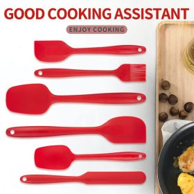 Cooking Baking 10 PCS Spatula Set High Heat Resistant Kitchen Utensil Set  - Red - Kitchen Tools