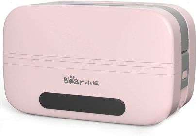 Bear DFH-B10T6 Self Heated Lunch Box, Leakproof Plug-in Lunch Box, with Keep Warm Function, 120V, Pink - Default