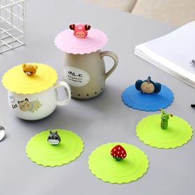 1pc Creative Silicone Cup Cover With Leak-proof And Dustproof Design; Suitable For Ceramic Tea Cup And Water Cup; Sealed Bowl Lid For Multi-purpose Us