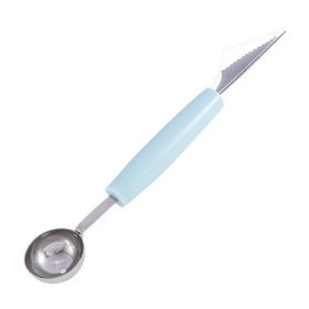 Steel Fruit Digger Cutting Watermelon Artifact Fruit Ball Digging Ball Ice Cream Round Spoon Fruit Cutting Carving Knife - blue