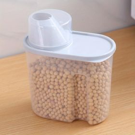 1pc 1.9L Kitchen Cereals Jar; Kitchen Storage Box; Airtight Food Storage Containers; Kitchen Supplies - gray